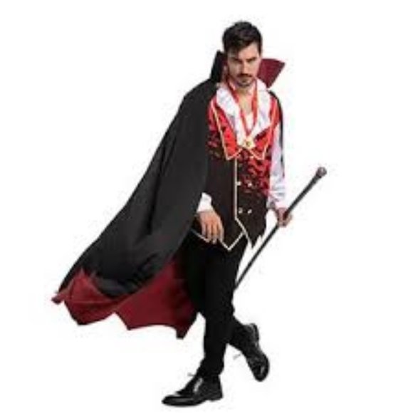 NWT SPOOKTACULAR CREATIONS RENAISSANCE MEDIEVAL DELUXE VAMPIRE COSTUME SMALL - Picture 2 of 15